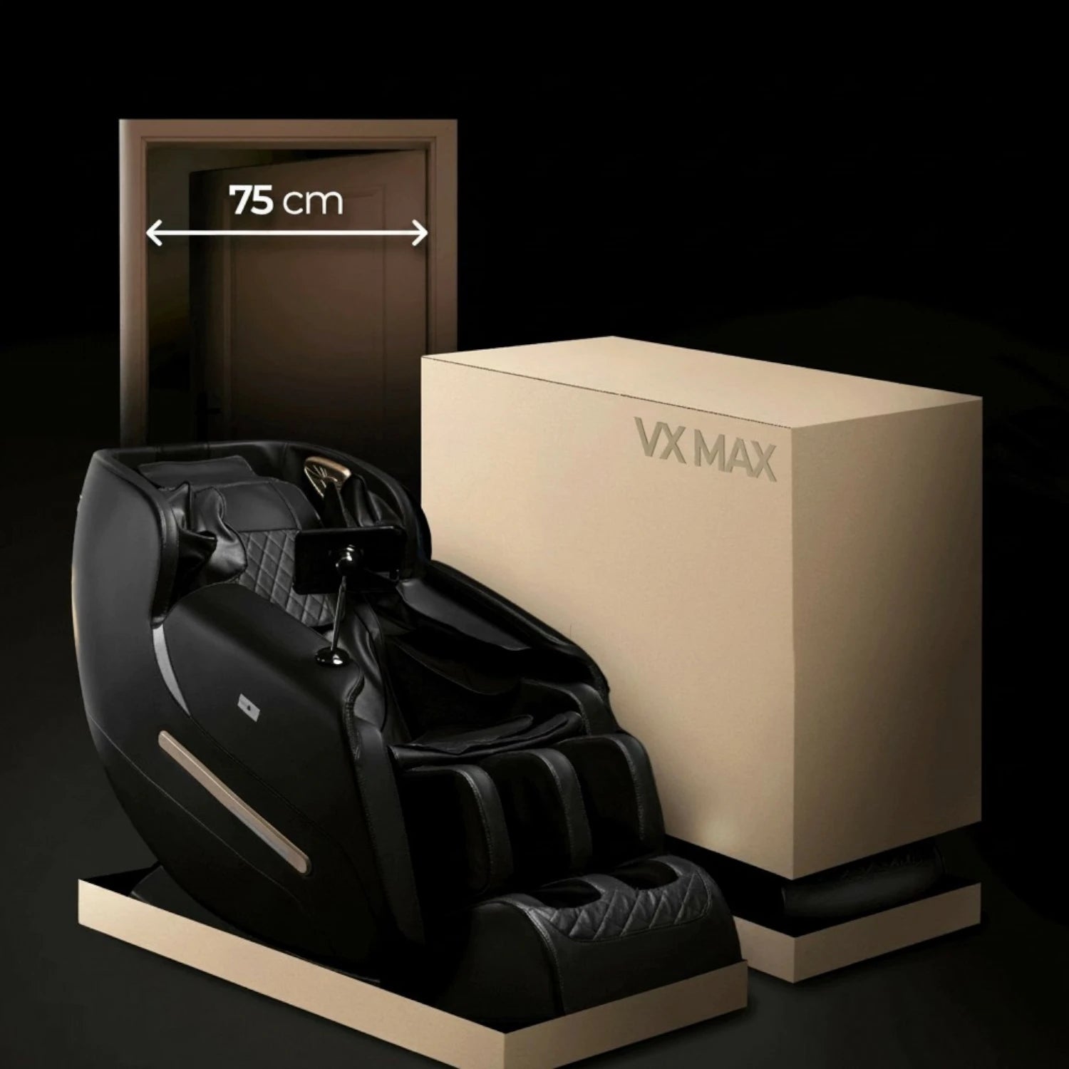Fauteuil VX MAX simili cuir noir - REF 3010
