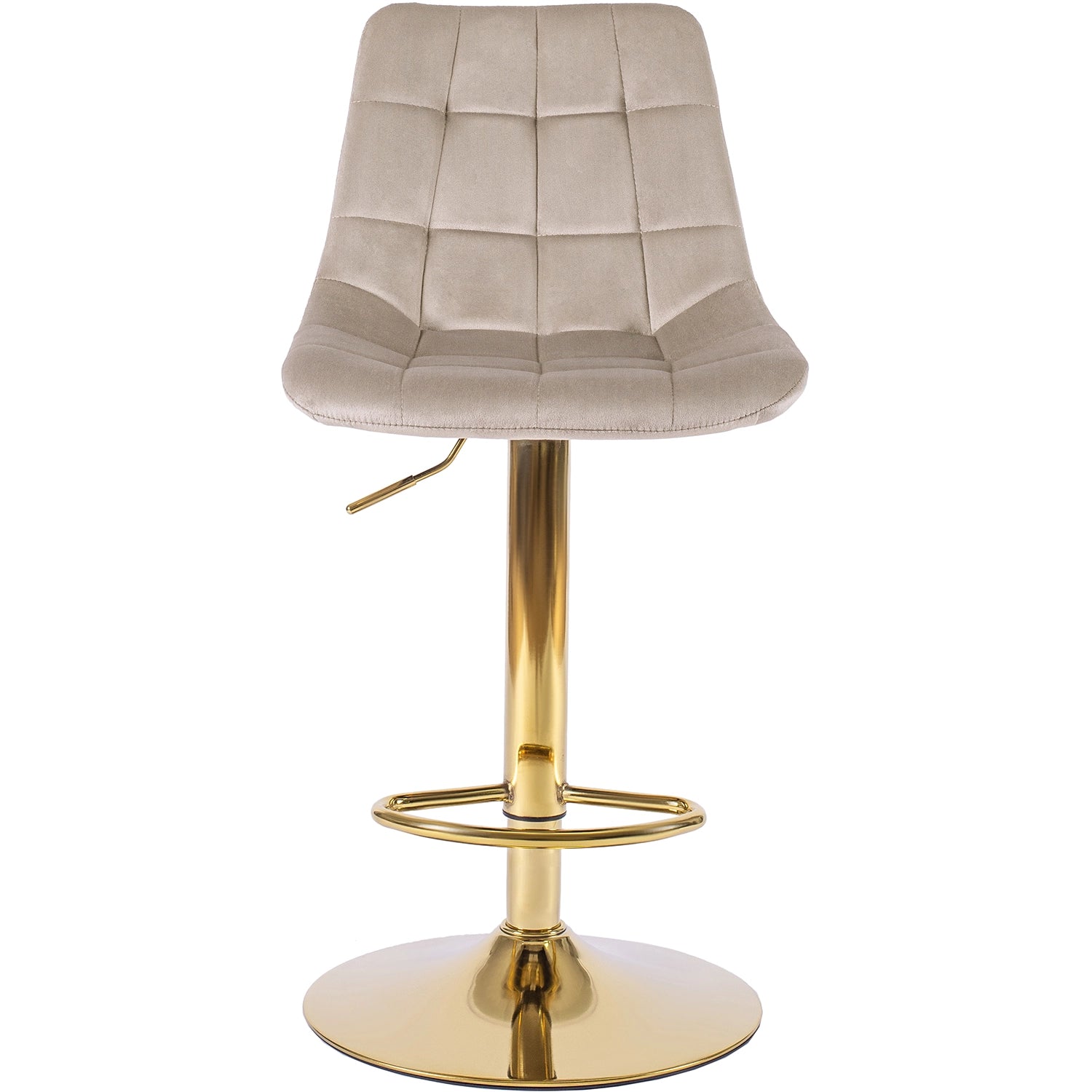 Tabouret de bar ARCOS velours beige / doré REF 3011