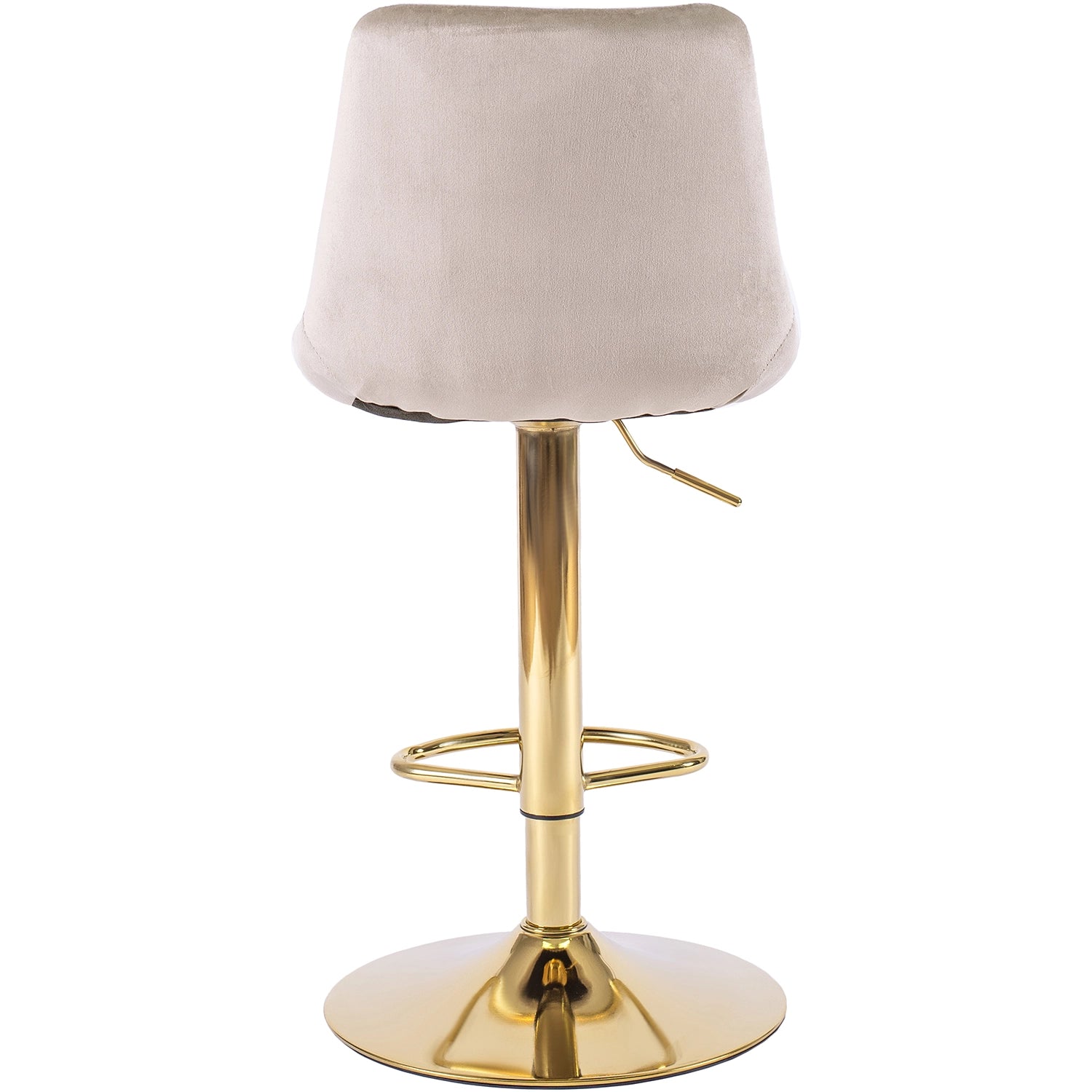 Tabouret de bar ARCOS velours beige / doré REF 3011