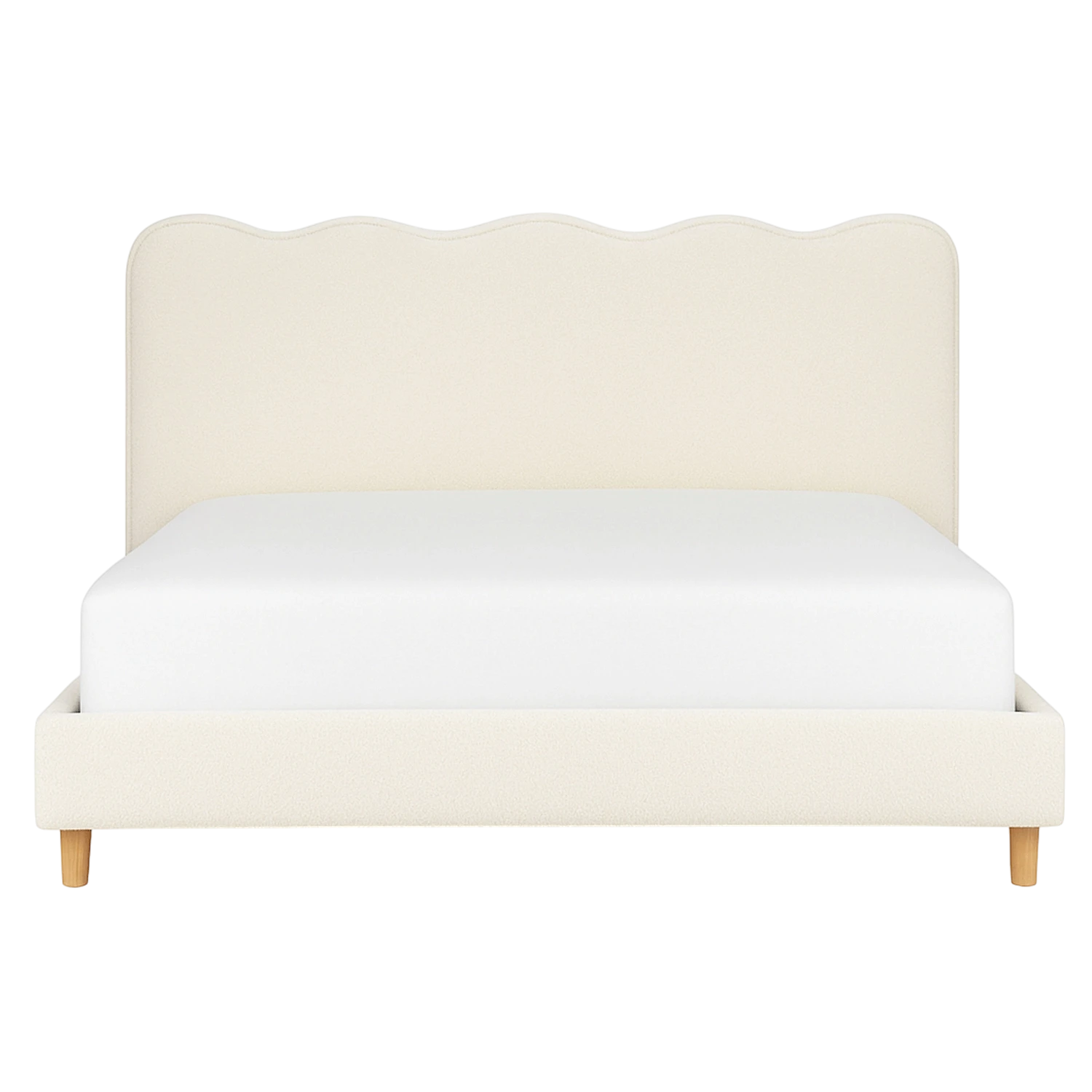 Lit IZMIR teddy bouclette crème 160x200 REF 3002