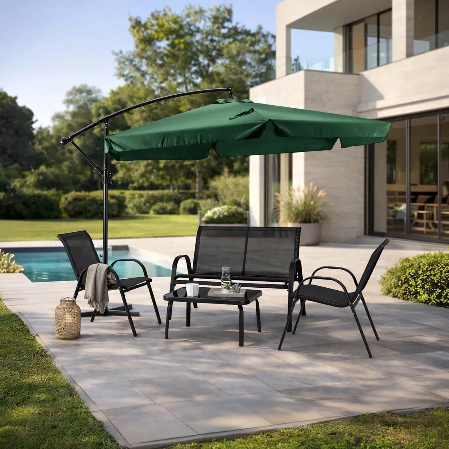 Parasol de jardin vert AKRON REF 3035
