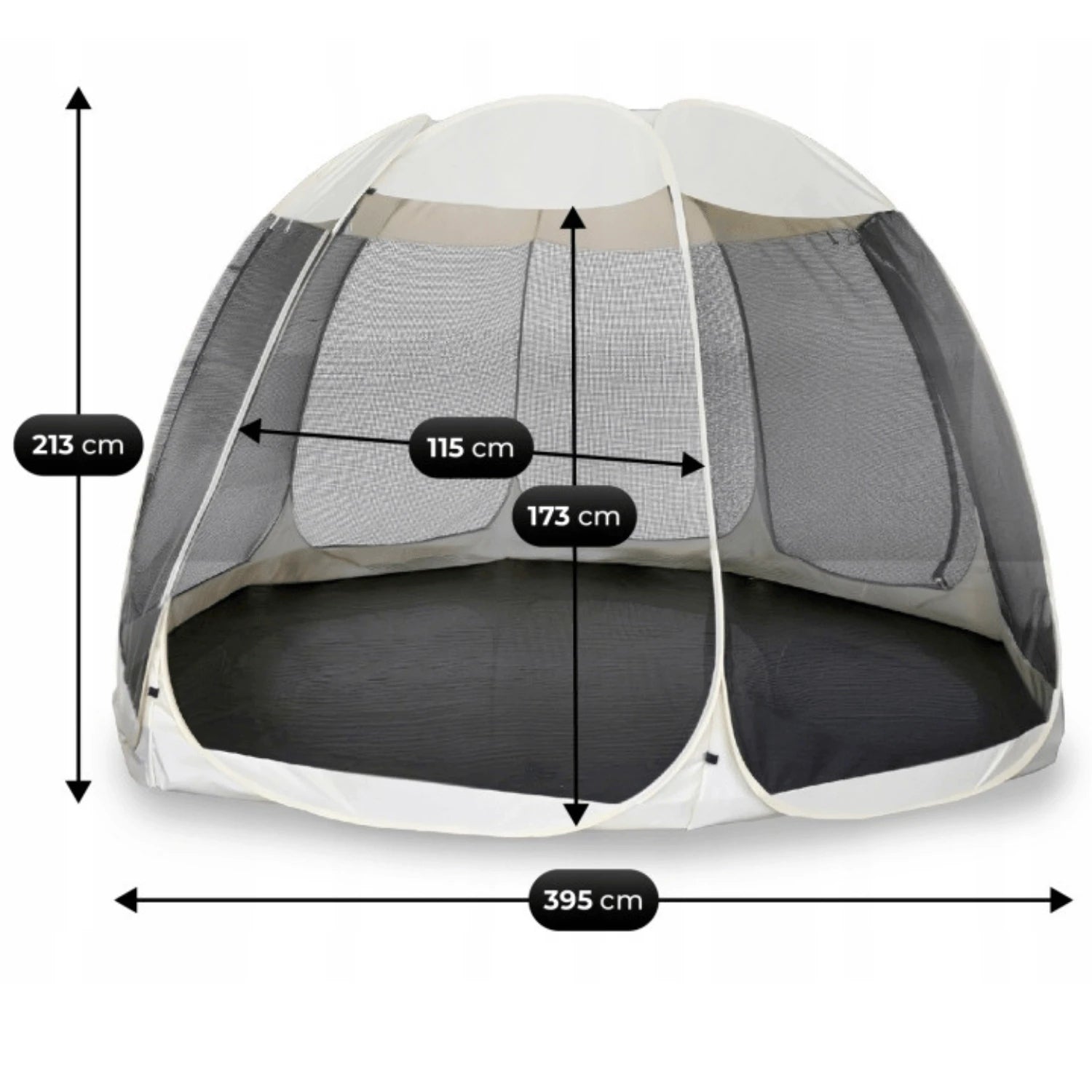 Pavillon de jardin CAMA 390 tissu beige REF 3041