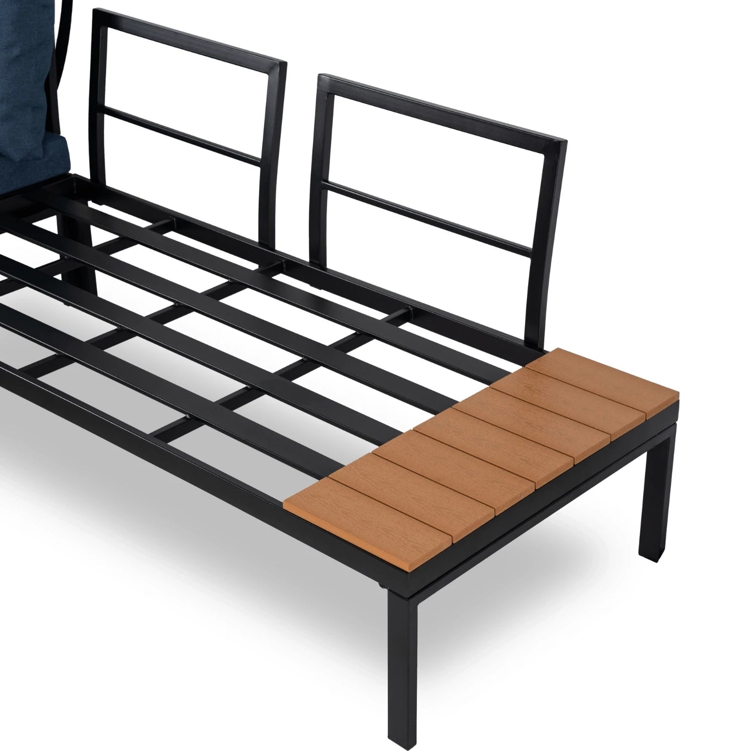NORMAN Ensemble de meubles de jardin "angle" bleu marine REF 3051