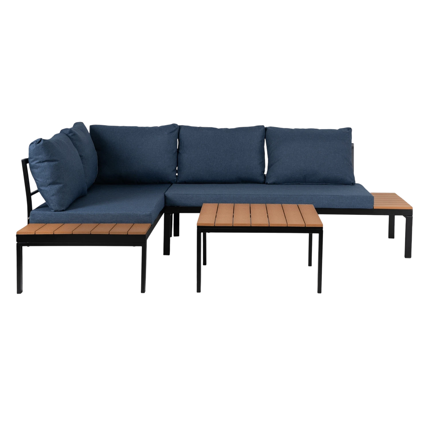 NORMAN Ensemble de meubles de jardin "angle" bleu marine REF 3051