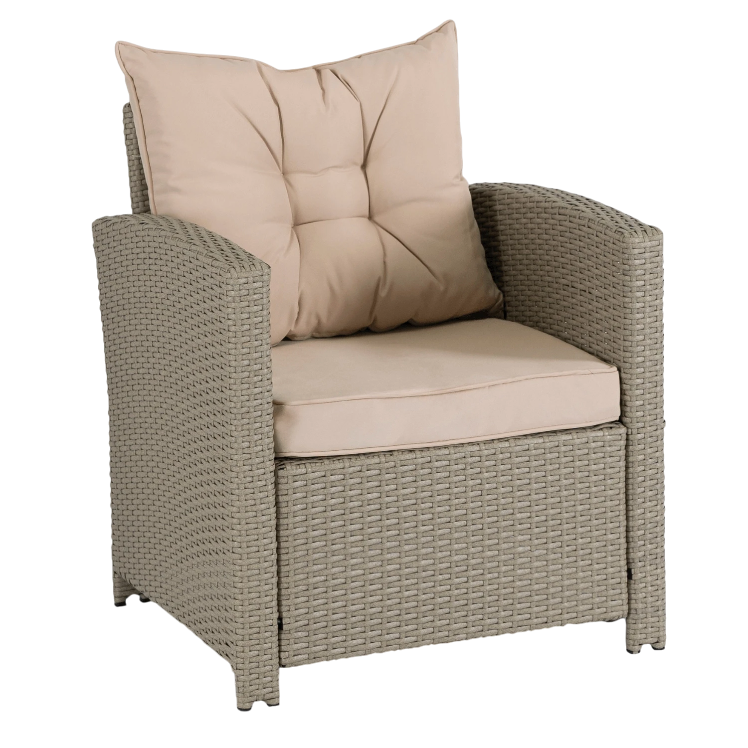 COLORADO Ensemble de meubles en rotin gris / beige REF 3034