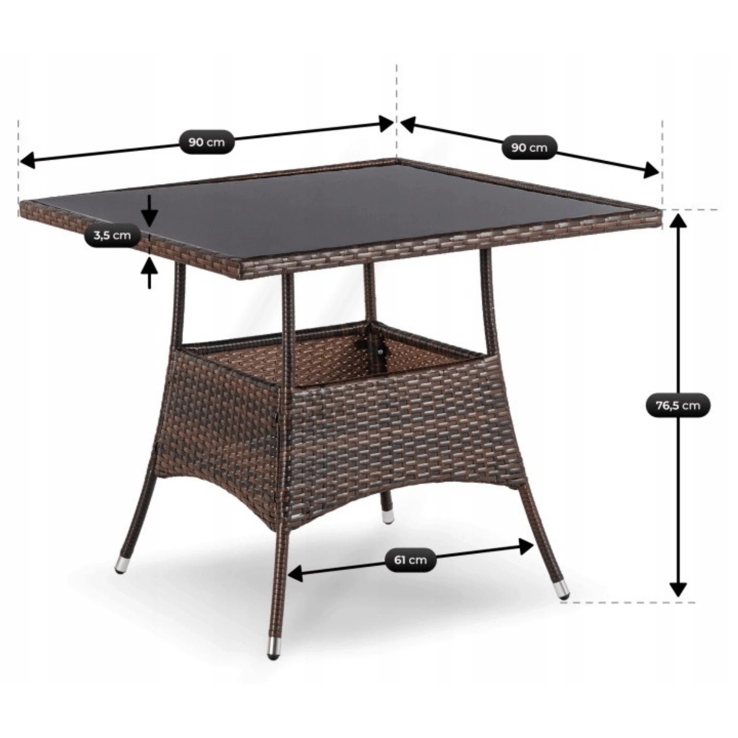 Ensemble de meubles MORADO en rotin marron REF 3040