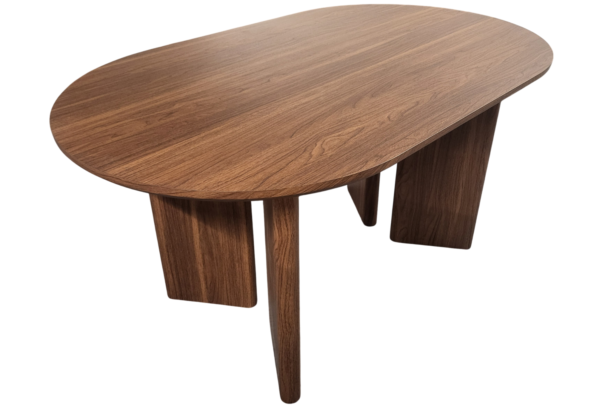 Table Ambre 180 cm finition noyer - vue latérale