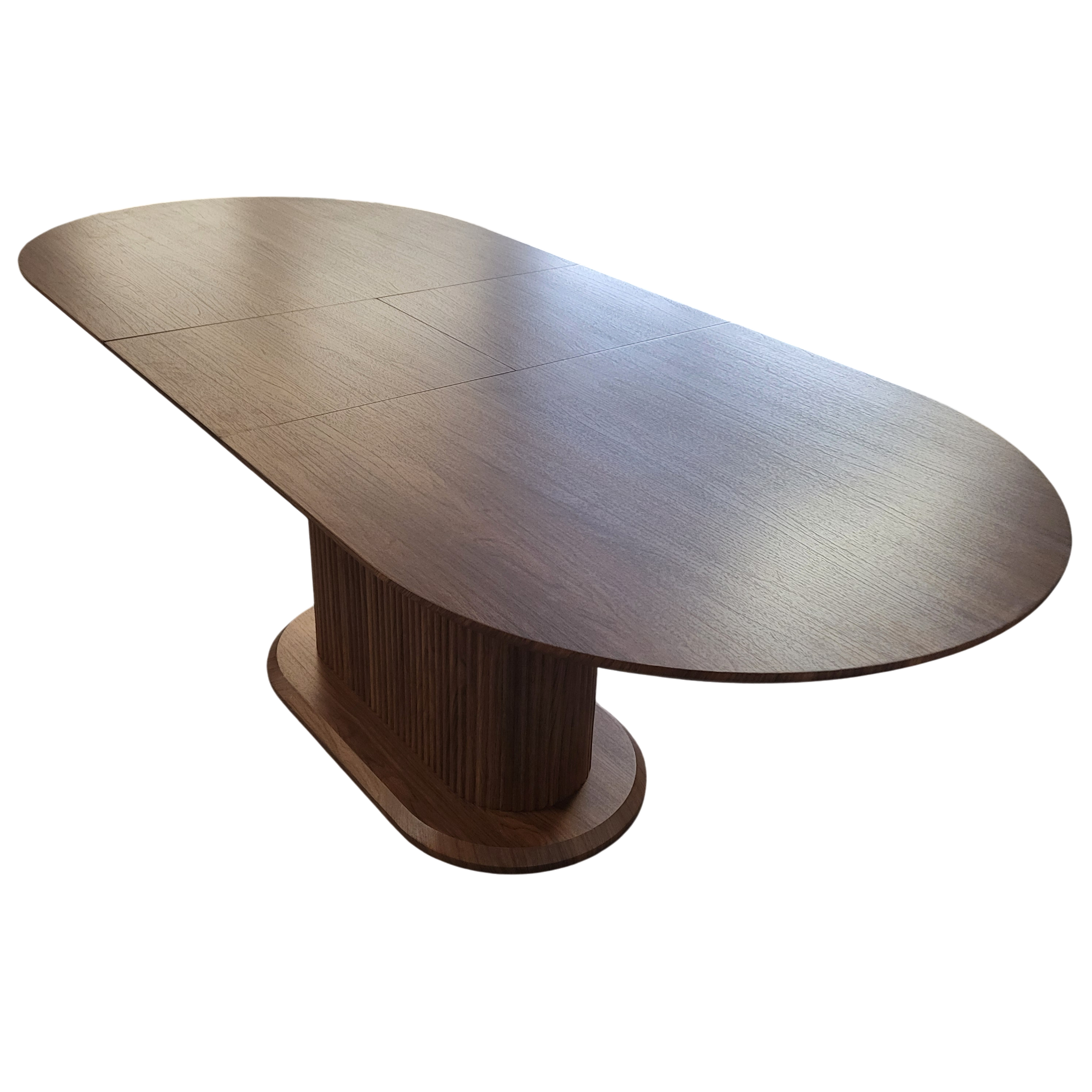 Table Vanessa effet noyer - vue latérale