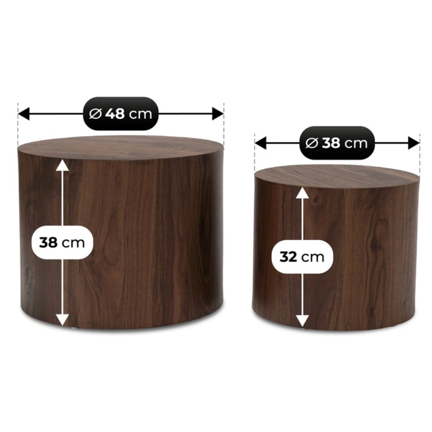Tables basses LEILA noyer REF 3018